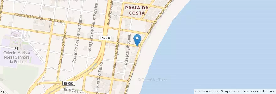 Mapa de ubicacion de Guarda Municipal en Brazil, Jihovýchodní Region, Espírito Santo, Região Geográfica Intermediária De Vitória, Região Metropolitana Da Grande Vitória, Vila Velha, Microrregião Vitória.