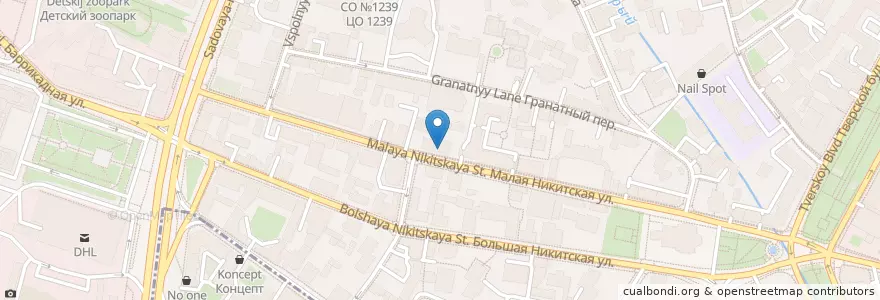 Mapa de ubicacion de Посольство Лаоса en Russland, Föderationskreis Zentralrussland, Moskau, Zentraler Verwaltungsbezirk, Пресненский Район.