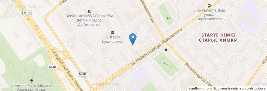 Mapa de ubicacion de Наш Дом en Rusia, Distrito Federal Central, Óblast De Moscú, Городской Округ Химки.