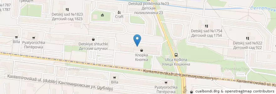 Mapa de ubicacion de office of a police officer for the local area en Russia, Central Federal District, Moscow, Southern Administrative Okrug, Moskvorechye-Saburovo District.