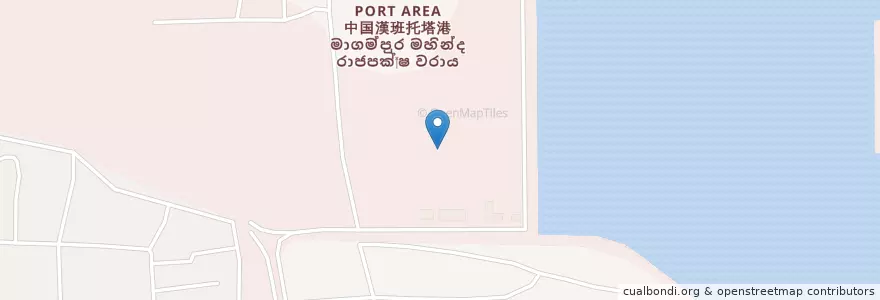 Mapa de ubicacion de Sri Lankan-Chinese Magampura Mahinda Rajapaksa Cooperative Port en Sri Lanka, Southern Province, Sri Lankan-Chinese Magampura Mahinda Rajapaksa Cooperative Port, Hambantota District.
