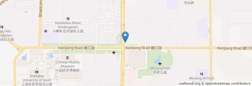 Mapa de ubicacion de McDonald's en Китай, Шанхай, Янпу.