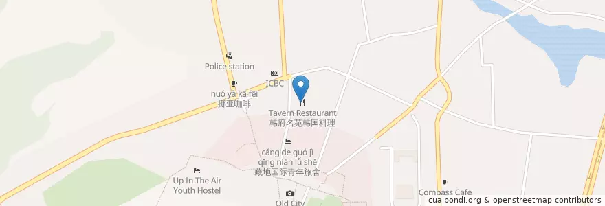 Mapa de ubicacion de 韩府名苑韩国料理 en 중국, 윈난 성, 迪庆藏族自治州, 香格里拉市, 建塘镇.