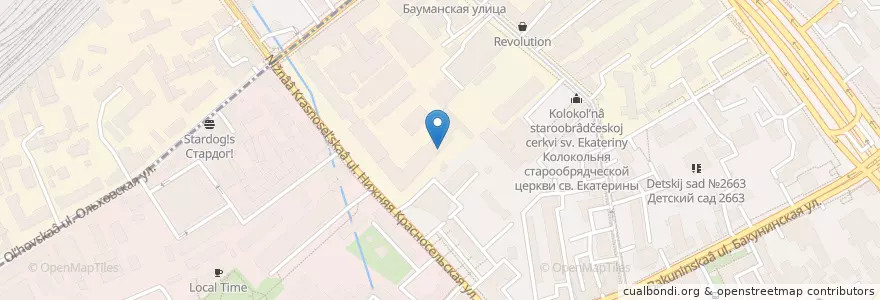 Mapa de ubicacion de Даблби en Russie, District Fédéral Central, Moscou, Центральный Административный Округ, Басманный Район.