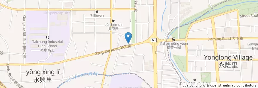 Mapa de ubicacion de 85度C en 臺灣, 臺中市.