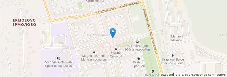 Mapa de ubicacion de Хмельной гараж en Russland, Föderationskreis Zentralrussland, Oblast Kaluga, Городской Округ Калуга.