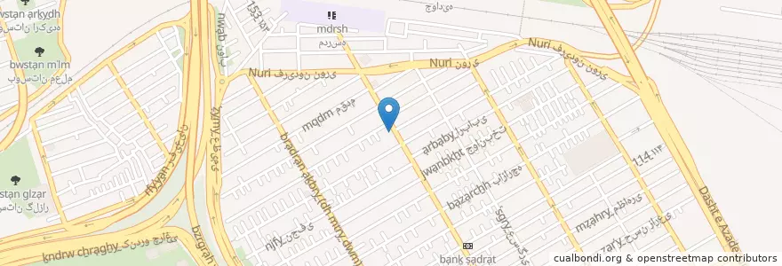 Mapa de ubicacion de درمانگاه امام علی en Иран, Тегеран, شهرستان تهران, Тегеран, بخش مرکزی شهرستان تهران.