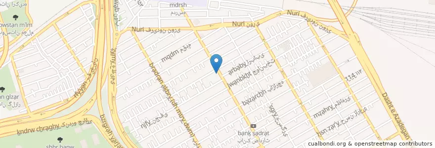 Mapa de ubicacion de داروخانه هیربد en 이란, 테헤란, شهرستان تهران, 테헤란, بخش مرکزی شهرستان تهران.