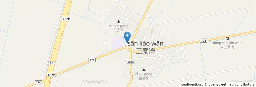 Mapa de ubicacion de 田媽媽海味屋 虱目魚 en تايوان, تاينان, 北門區.
