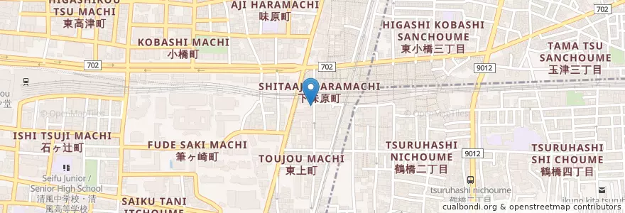Mapa de ubicacion de あんにょん en Japan, 大阪府, Osaka, 天王寺区.