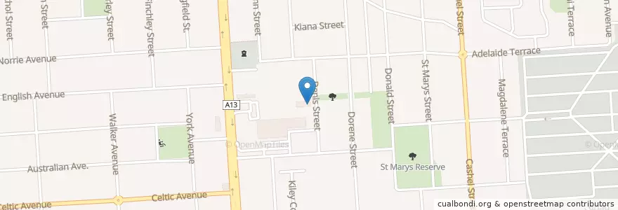 Mapa de ubicacion de La Crema Coffee en Australia, South Australia, Adelaide, City Of Mitcham.