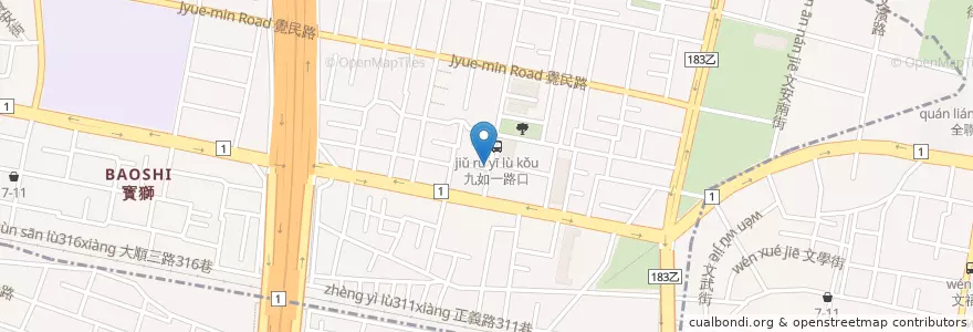 Mapa de ubicacion de 豐記米糕 en 타이완, 가오슝시.