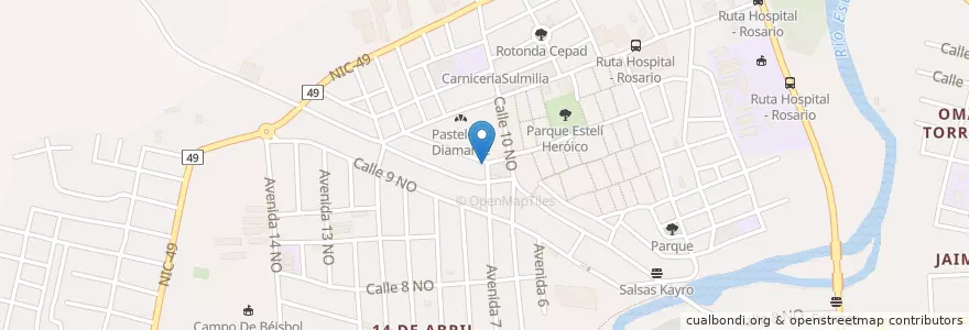 Mapa de ubicacion de Restaurante Las Delicias en 니카라과, Estelí, Estelí (Municipio), Estelí.