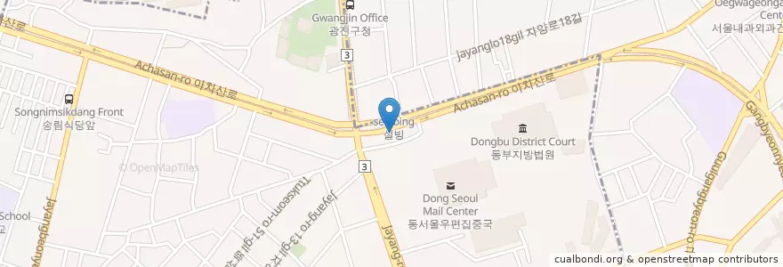 Mapa de ubicacion de 맥도날드 en Corée Du Sud, Séoul, 광진구.