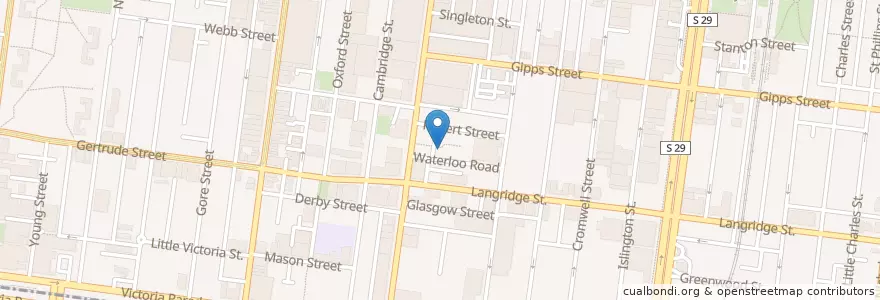 Mapa de ubicacion de The Yorkshire Brewhouse en Австралия, Виктория, City Of Yarra.