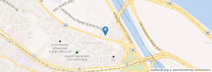 Mapa de ubicacion de 사우나 en Республика Корея, Сеул, 염창동, 염창동.