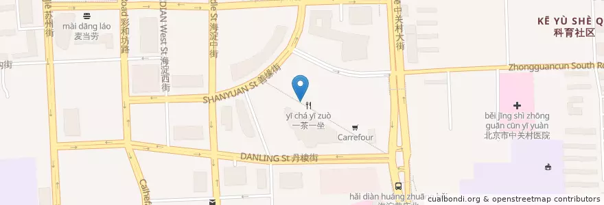 Mapa de ubicacion de 南京大排档 en Çin, Pekin, Hebei, 海淀区.