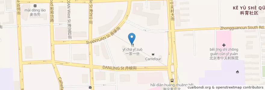 Mapa de ubicacion de 一茶一坐 en Çin, Pekin, Hebei, 海淀区.