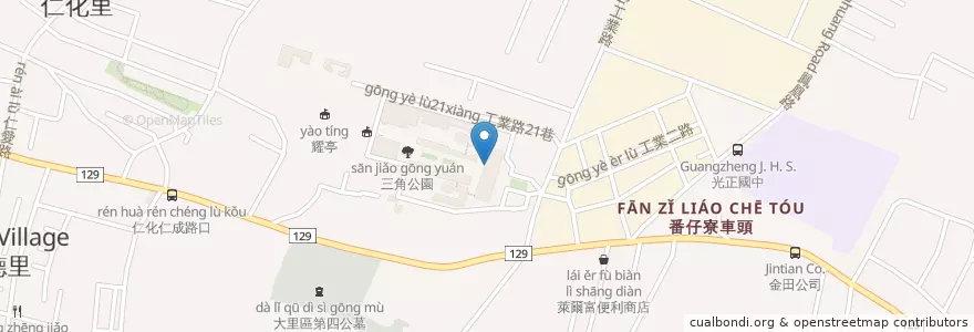 Mapa de ubicacion de Eight Way en Taiwan, Taichung, Dali District.