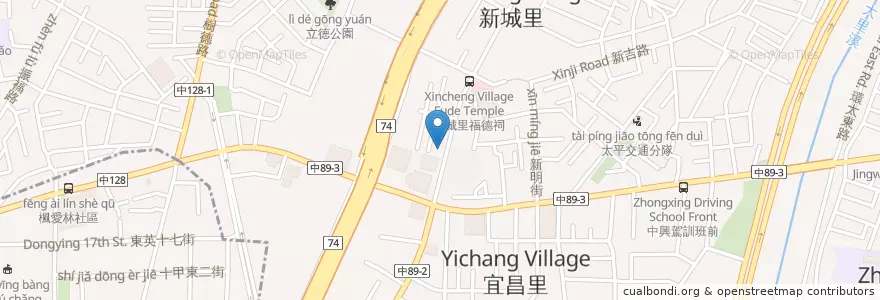 Mapa de ubicacion de 劉玉麒婦產科診所 en تایوان, تایچونگ, 太平區.