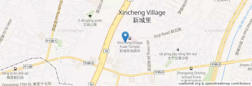 Mapa de ubicacion de 聖光眼科診所 en Taiwan, Taichung, 太平區.
