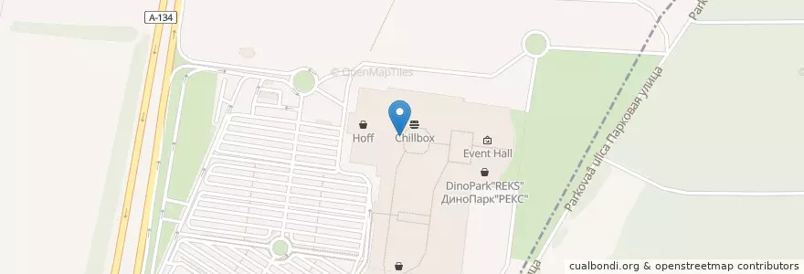Mapa de ubicacion de Картошкино en Russia, Distretto Federale Centrale, Oblast' Di Voronež, Рамонский Район, Яменское Сельское Поселение.