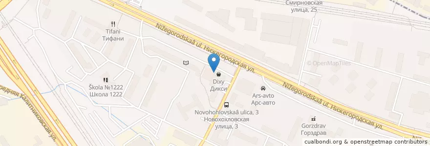 Mapa de ubicacion de Домино пицца en روسيا, Центральный Федеральный Округ, Москва, Юго-Восточный Административный Округ, Нижегородский Район.