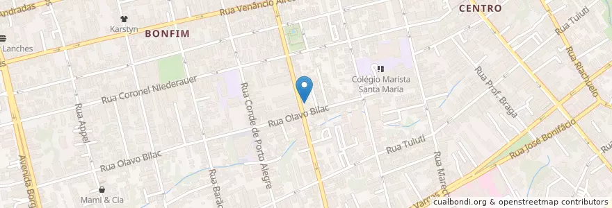 Mapa de ubicacion de Dell Giorno en ブラジル, 南部地域, リオグランデ・ド・スル, Região Geográfica Intermediária De Santa Maria, Região Geográfica Imediata De Santa Maria, Santa Maria.