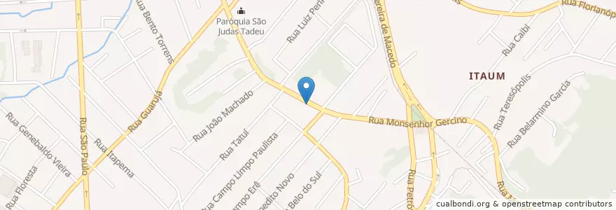Mapa de ubicacion de Farmácia Coradelli en 브라질, 남부지방, 산타카타리나, Região Geográfica Intermediária De Joinville, Microrregião De Joinville, 조인빌리.