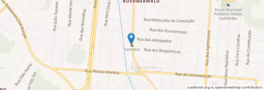Mapa de ubicacion de Farmácia en Brasil, Región Sur, Santa Catarina, Região Geográfica Intermediária De Joinville, Microrregião De Joinville, Joinville.