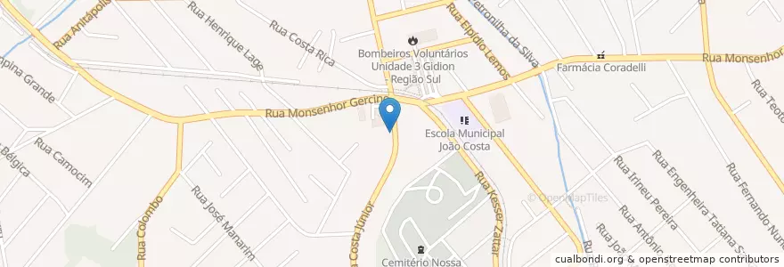 Mapa de ubicacion de Farmácia Coradelli en Brasile, Regione Sud, Santa Catarina, Região Geográfica Intermediária De Joinville, Microrregião De Joinville, Joinville.