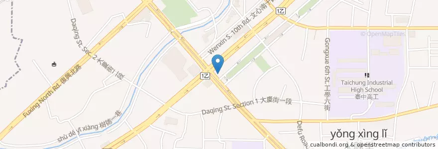 Mapa de ubicacion de Mei Mei en 타이완, 타이중 시, 난구.