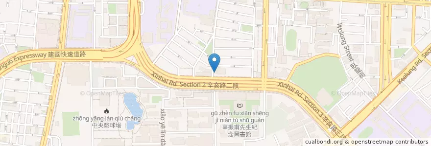 Mapa de ubicacion de 星巴克 en Taiwan, Neu-Taipeh, Taipeh, Da’An.