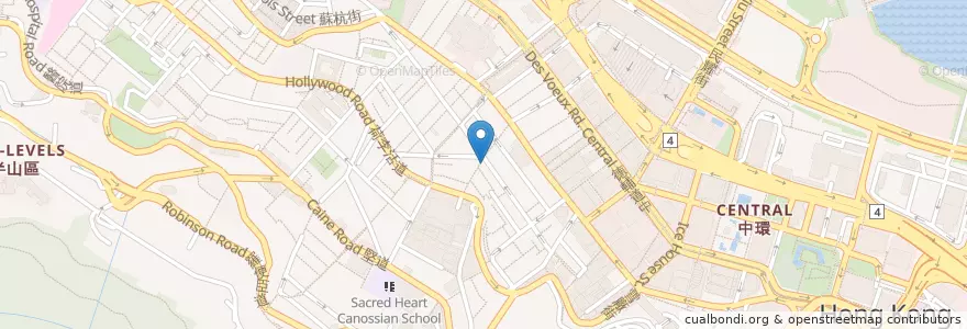 Mapa de ubicacion de The Burger Shop By Shake'em Buns en Chine, Guangdong, Hong Kong, Île De Hong Kong, Nouveaux Territoires, 中西區 Central And Western District.