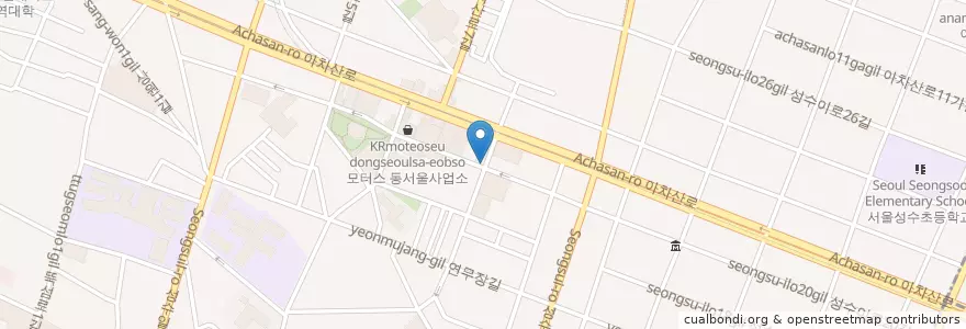 Mapa de ubicacion de 광장족발 en کره جنوبی, سئول, 성동구, 성수2가3동.