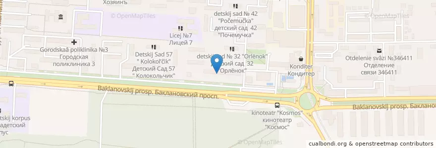 Mapa de ubicacion de Заправочная Станция en Rússia, Distrito Federal Do Sul, Oblast De Rostov, Городской Округ Новочеркасск.