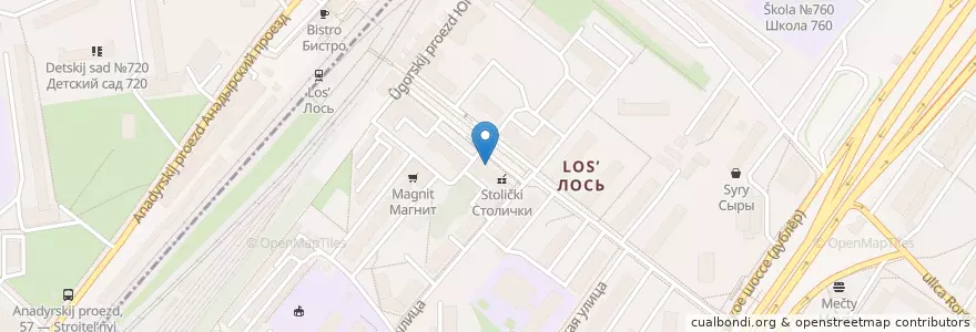 Mapa de ubicacion de Сметана en Russia, Distretto Federale Centrale, Москва, Северо-Восточный Административный Округ.
