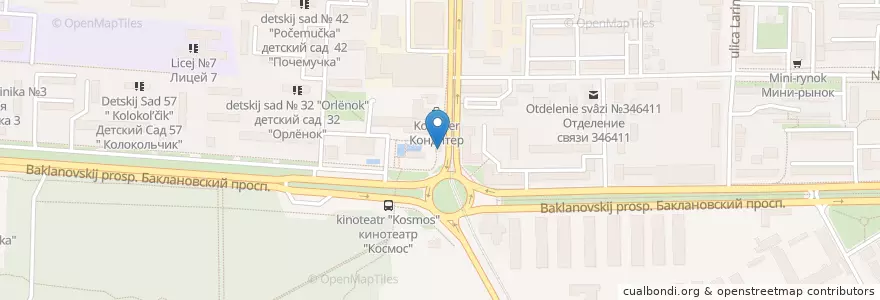 Mapa de ubicacion de Норма en 러시아, 남부연방관구, Ростовская Область, Городской Округ Новочеркасск.