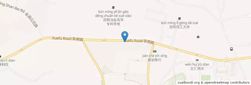 Mapa de ubicacion de Barfly en China, Yunnan, Kunming, 五华区, 莲华街道.