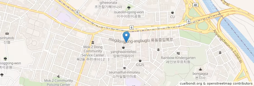 Mapa de ubicacion de Babo's en كوريا الجنوبية, سول, 목2동.