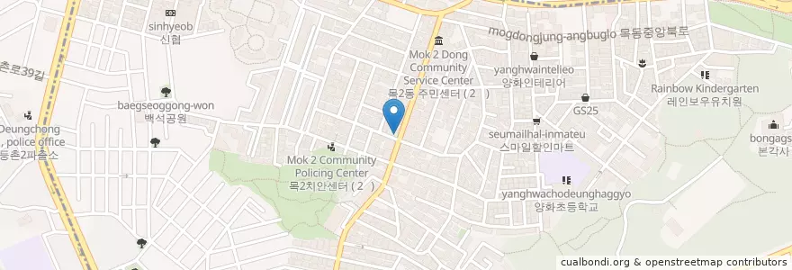 Mapa de ubicacion de 보람약국 en Coreia Do Sul, Seul, 양천구, 목2동.