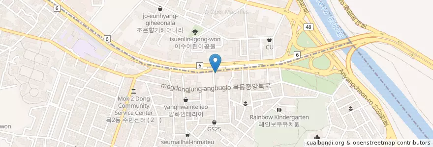Mapa de ubicacion de 옛날빈대떡 en Corée Du Sud, Séoul.