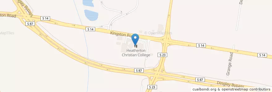 Mapa de ubicacion de Heatherton Christian College en オーストラリア, ビクトリア, City Of Kingston.