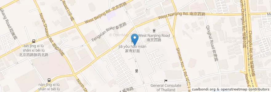 Mapa de ubicacion de Yang's Fry Dumpling en 中国, 上海市, 静安区.