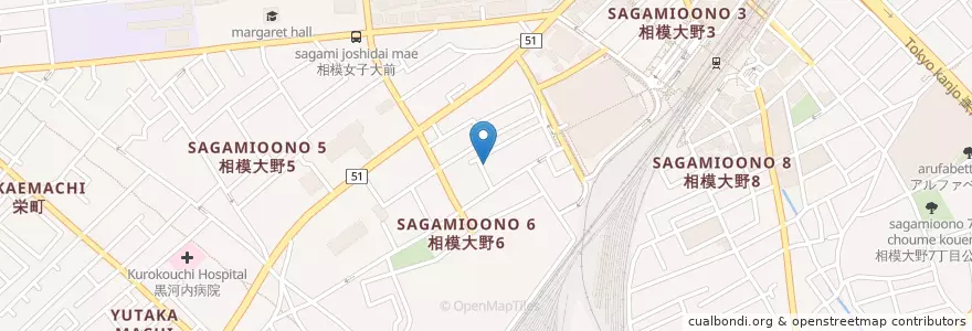 Mapa de ubicacion de ラーメン二郎　相模大野店 en Jepun, 神奈川県, 相模原市, 南区.