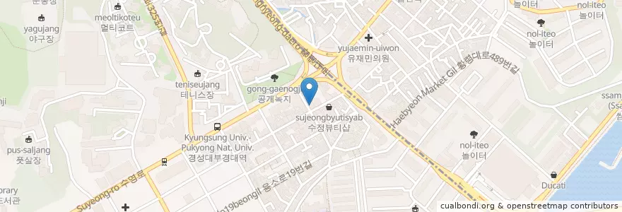 Mapa de ubicacion de 옹기촌 en 大韓民国, 釜山, 南区.