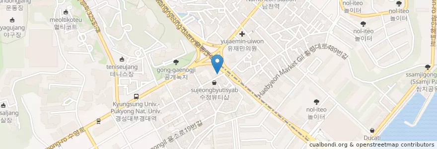 Mapa de ubicacion de 고궁삼계탕 en Corée Du Sud, Busan, 남구.