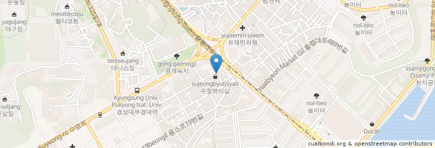 Mapa de ubicacion de 야무진한끼 본점 en South Korea, Busan, Nam-Gu.