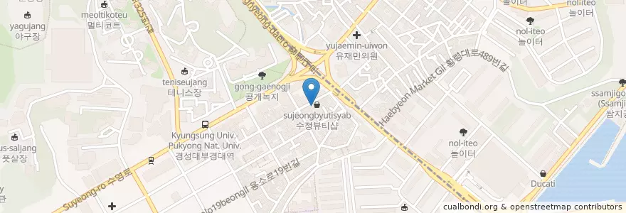 Mapa de ubicacion de 풍미아구찜 en Республика Корея, Пусан, 남구.