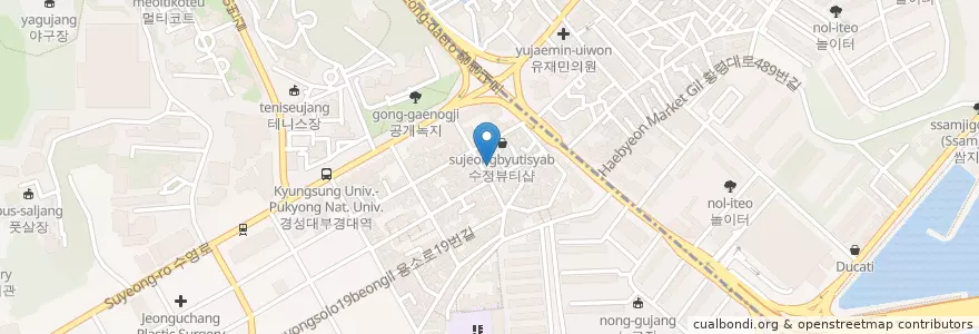 Mapa de ubicacion de 우럭만공격 en 대한민국, 부산, 남구.